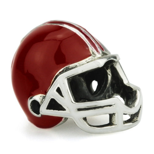 OHM Beads Football Helmet (Retired) (DG-1000) sterling-silver Bead The Alternative Bead