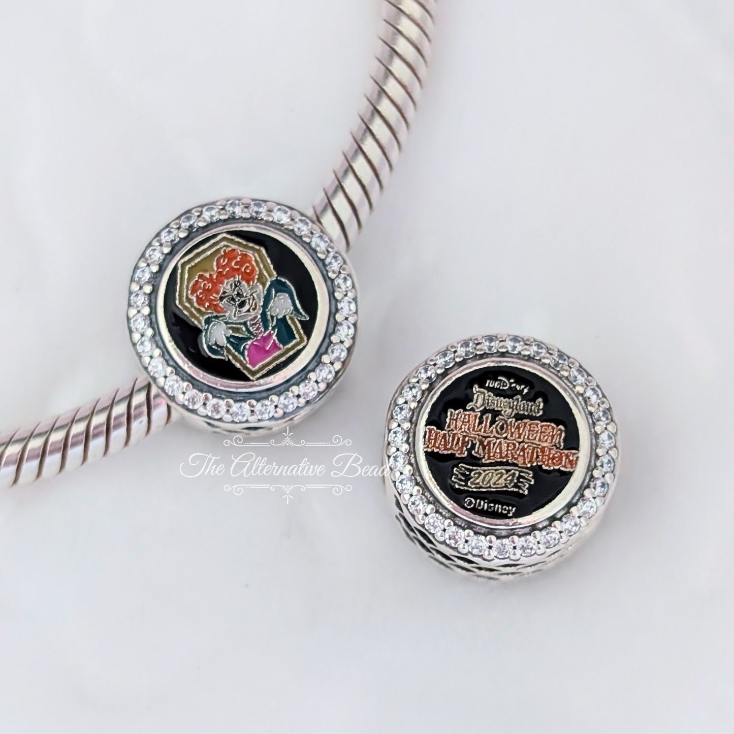 Disney x Pandora RunDisney 2024 Disneyland Halloween Half Marathon 13.1k Minnie Hocus Pocus black; silver sterling-silver; enamel Bead by The Alternative Bead. Your official Disney x Pandora Retailer from Germany