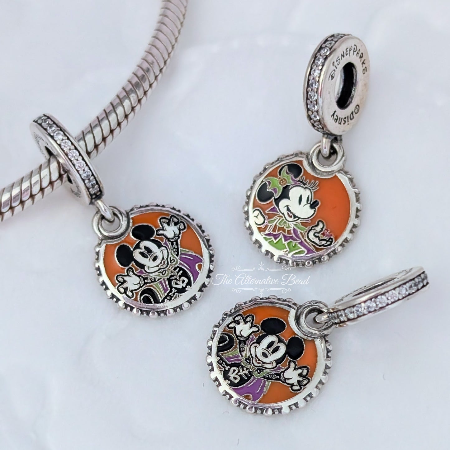 Disney x Pandora Mickey & Minnie Halloween 2024 Dangle orange sterling-silver; enamel Dangle by The Alternative Bead. Your official Disney x Pandora Retailer from Germany