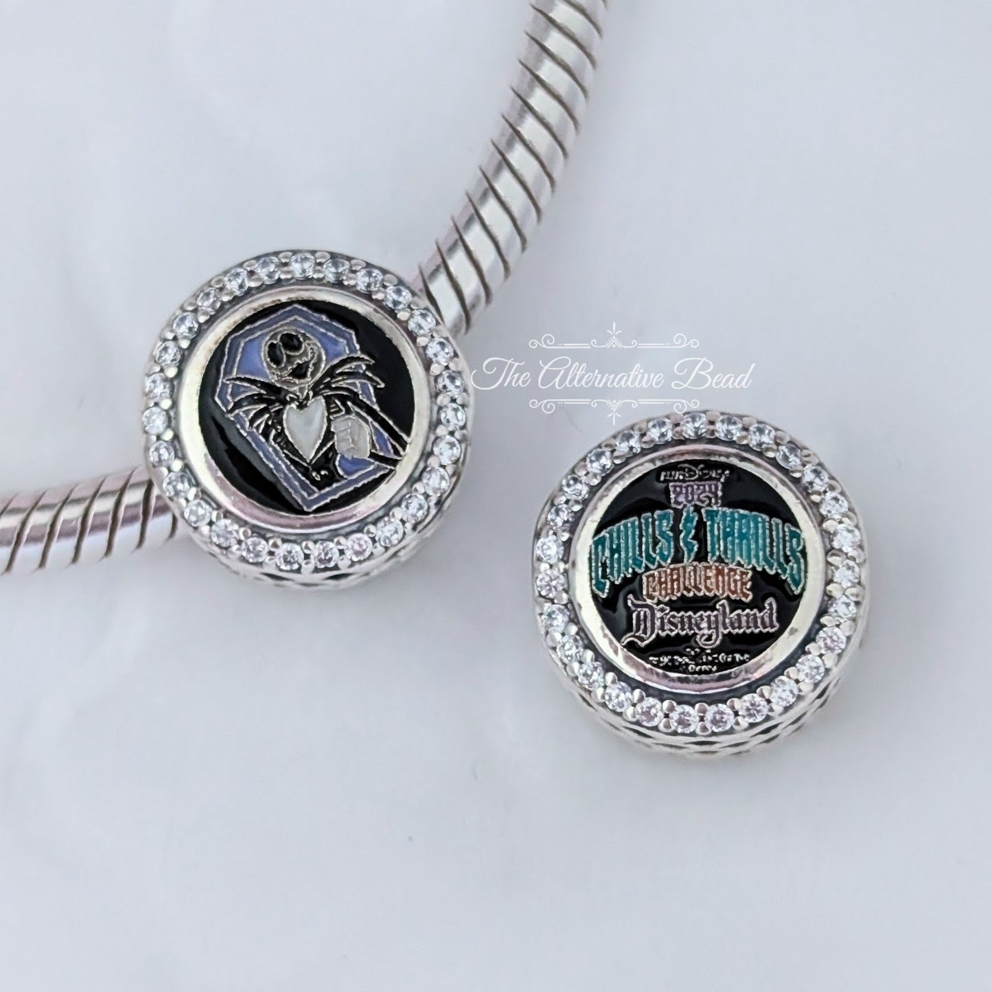 Disney x Pandora RunDisney 2024 Disneyland Halloween Half Marathon 19.3k Jack Skellington silver; black sterling-silver; enamel Bead by The Alternative Bead. Your official Disney x Pandora Retailer from Germany