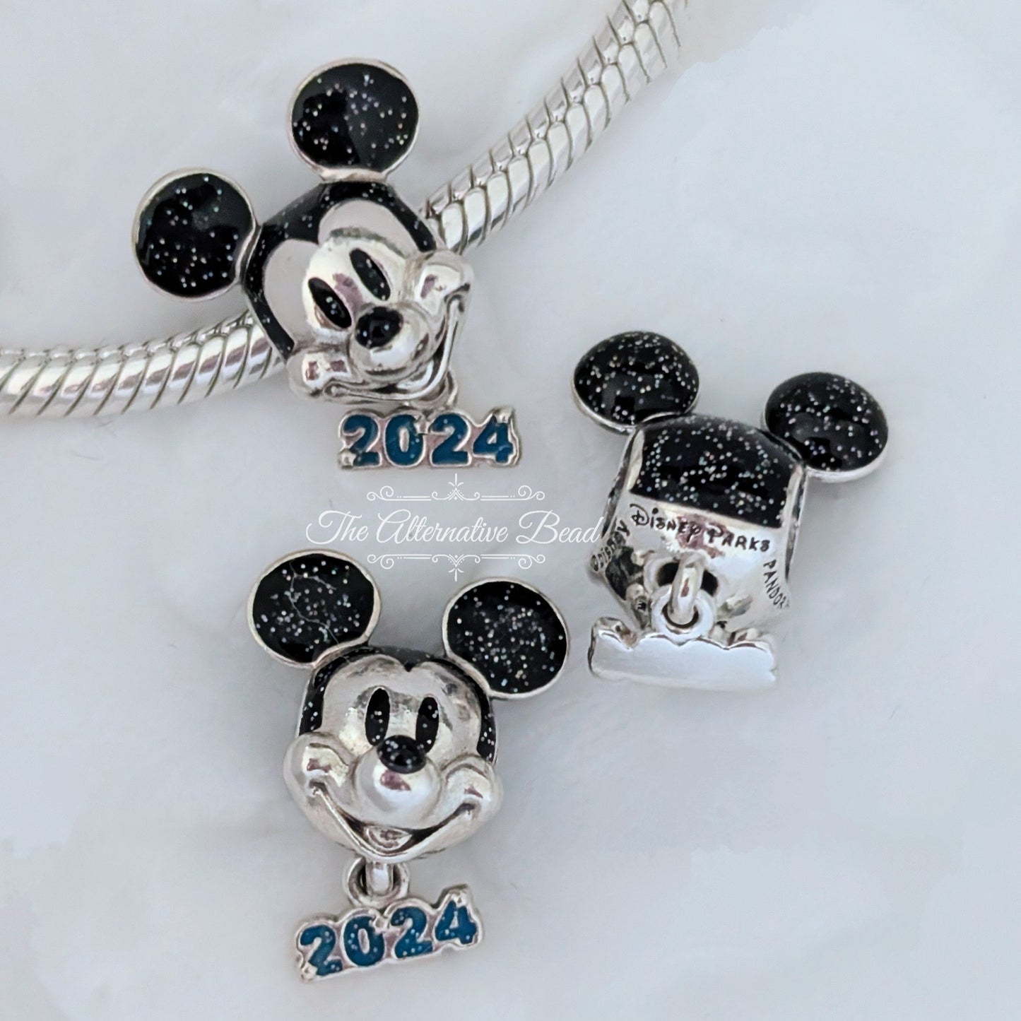 Disney x Pandora Mickey Mouse 2024 Charm black; silver sterling-silver; enamel Bead by The Alternative Bead. Your official Disney x Pandora Retailer from Germany