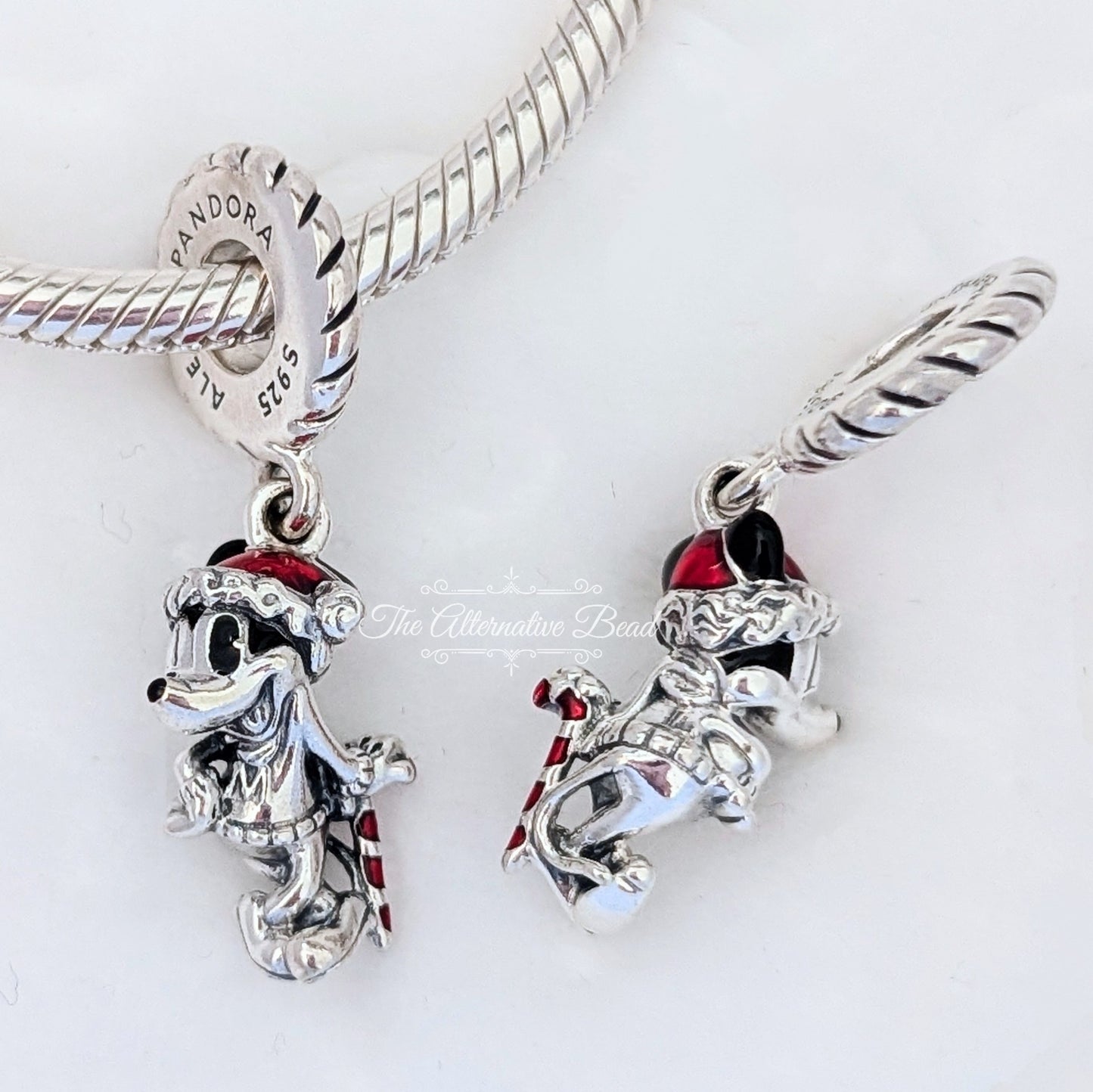 Disney x Pandora Mickey Mouse Holiday Sweater Dangle red; silver sterling-silver Dangle by The Alternative Bead. Your official Disney x Pandora Retailer from Germany