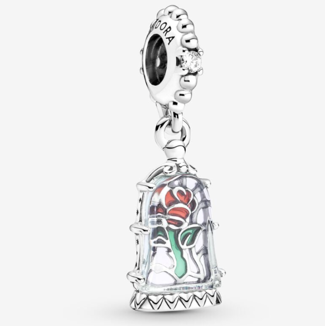 Disney x Pandora Beauty and the Beast Enchanted Rose Dangle silver; red; green sterling-silver Dangle by The Alternative Bead. Your official Disney x Pandora Retailer from Germany