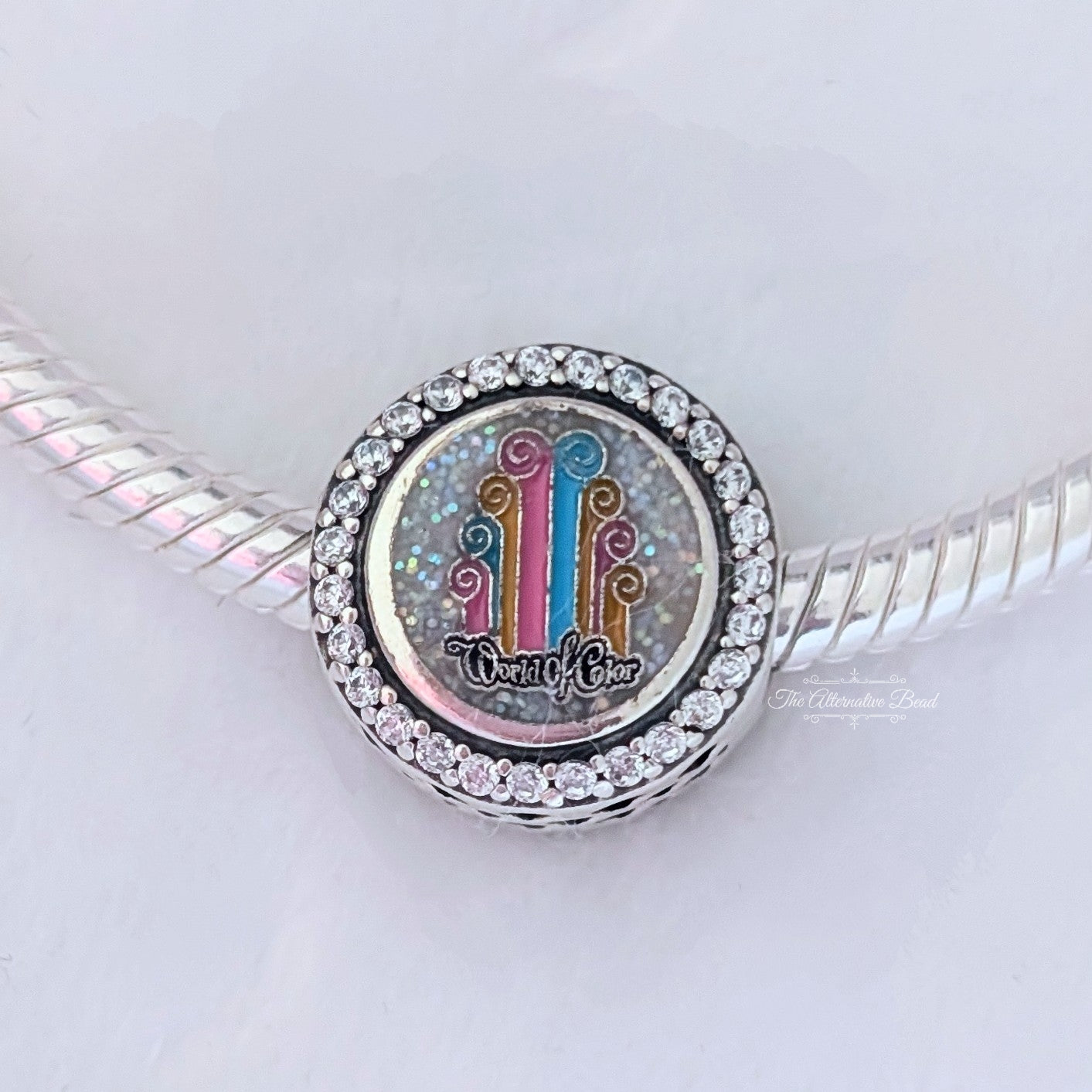 Disney x Pandora Mickey double sided Charm World of Color multicolor; silver sterling-silver; enamel Bead by The Alternative Bead. Your official Disney x Pandora Retailer from Germany