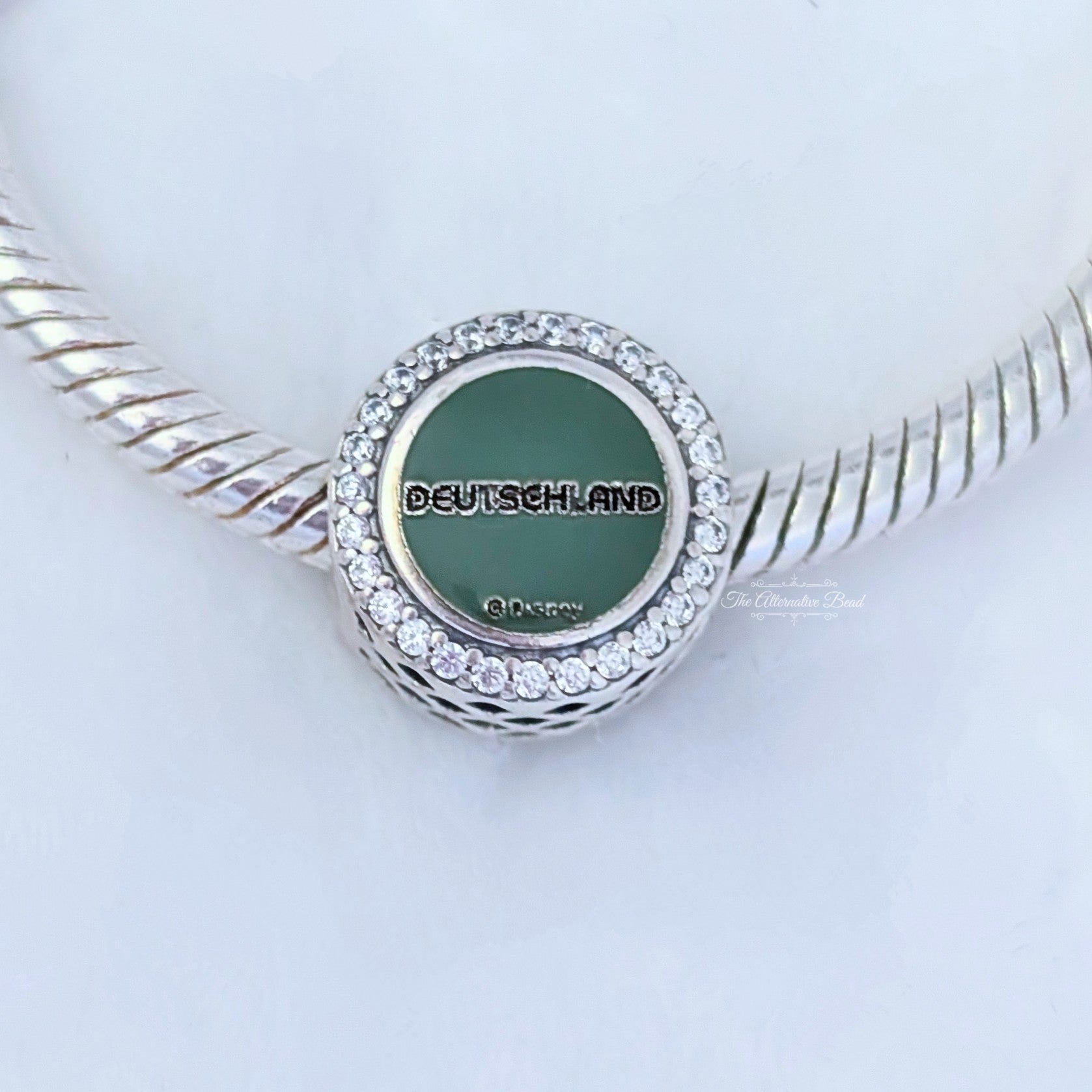 Disney x Pandora Mickey Mouse Germany (EPCOT World Showcase) silver and green sterling-silver and enamel Bead by The Alternative Bead. Your official Disney x Pandora Retailer from Germany