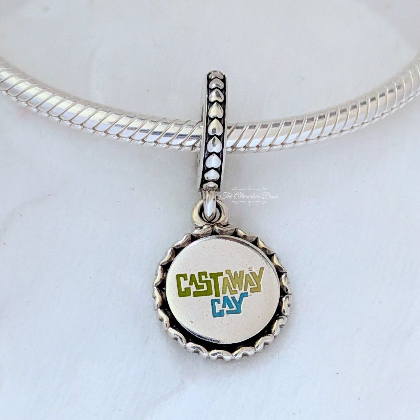 Disney x Pandora Castaway Cay Cruise Line Dangle silver; multicolor sterling-silver; enamel Dangle by The Alternative Bead. Your Jewelry Retailer from Germany