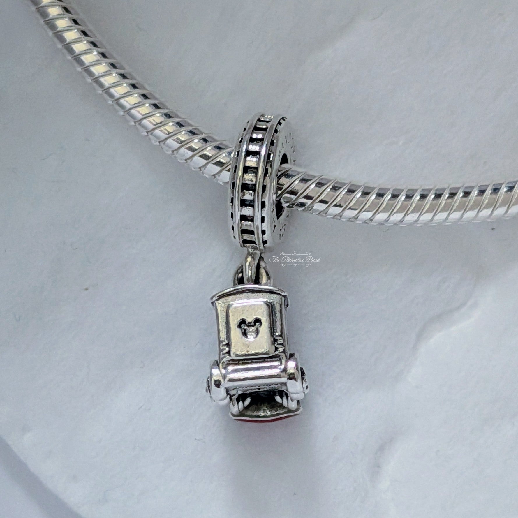 Disney x Pandora Walt Disney Train Dangle silver; red sterling-silver; enamel Dangle by The Alternative Bead. Your Jewelry Retailer from Germany
