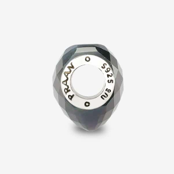Praan Dark Blue Tigers Eye Heart Charm black natural-stone Bead by The Alternative Bead. Your official Praan Retailer from Germany