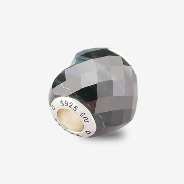 Praan Dark Blue Tigers Eye Heart Charm black natural-stone Bead by The Alternative Bead. Your official Praan Retailer from Germany