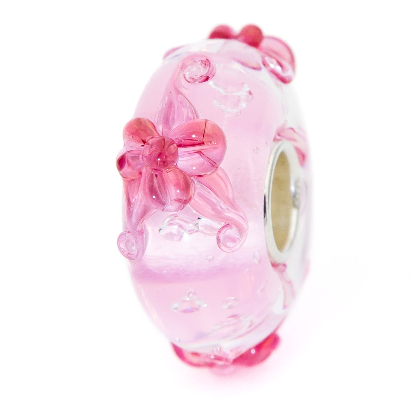 Elfbeads Delicate Pink Lilies Monroe glass Bead by The Alternative Bead. Your official Elfbeads Retailer from Germany
