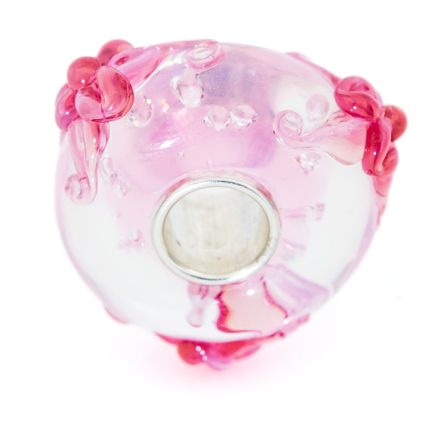 Elfbeads Delicate Pink Lilies Monroe (G220404) glass Charm - The Alternative Bead official German Retailer. Buy 4 get 5 - free DHL Shipping for all orders above 150€