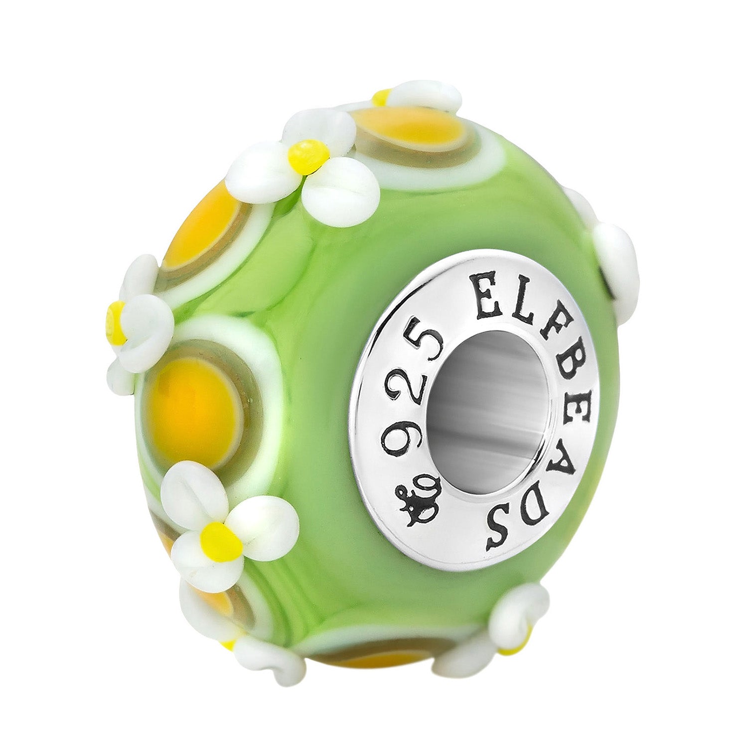 Elfbeads Easter Blossoms Meadow green glass Bead by The Alternative Bead. Your official Elfbeads Retailer from Germany