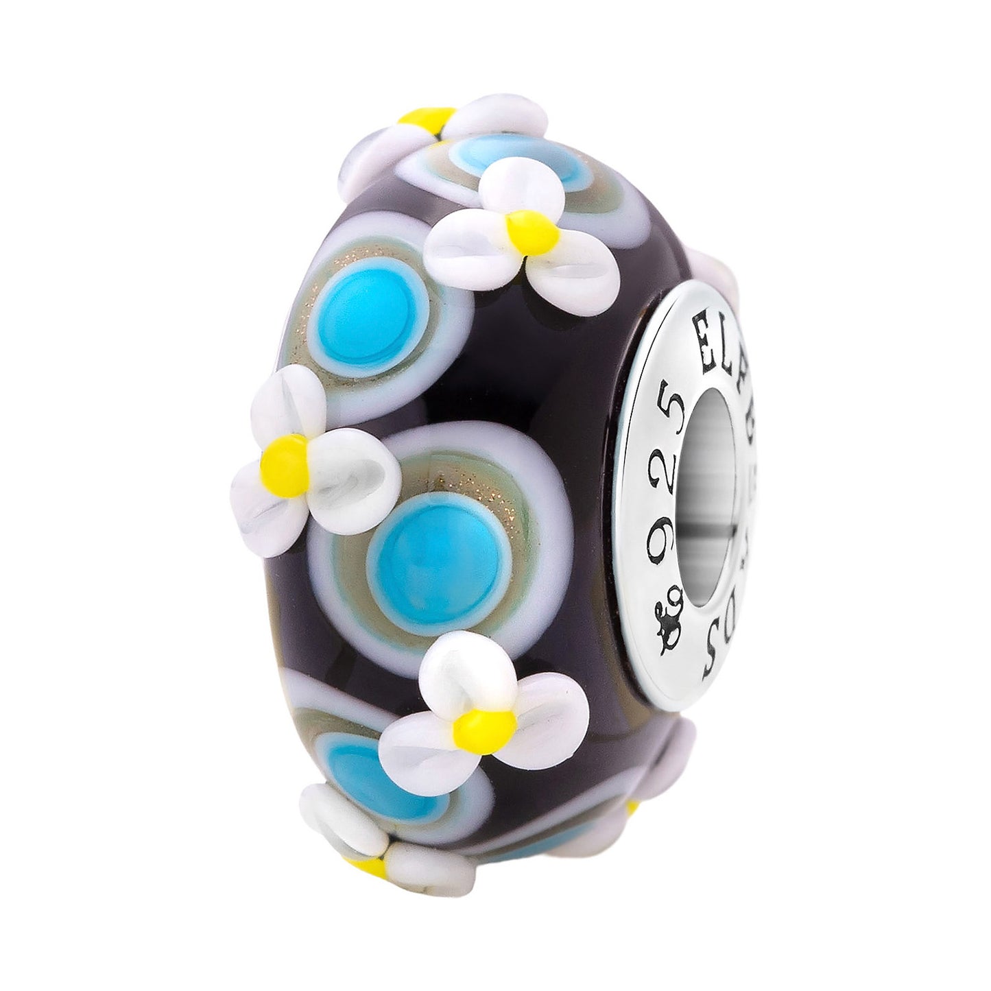 Elfbeads Easter Blossoms Midnight black glass Bead by The Alternative Bead. Your official Elfbeads Retailer from Germany
