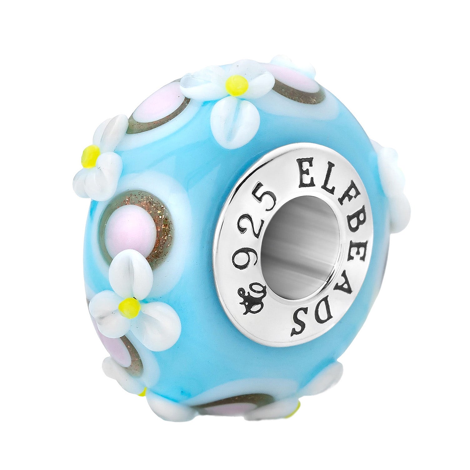 Elfbeads Easter Blossoms Sky blue glass Bead by The Alternative Bead. Your official Elfbeads Retailer from Germany