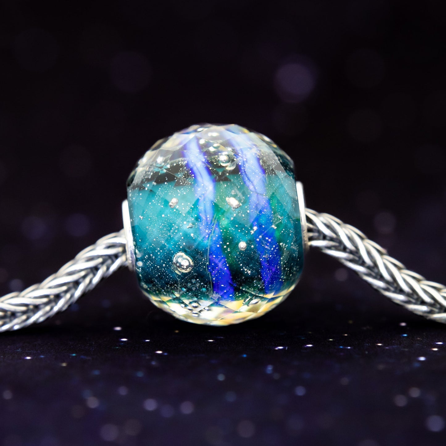 Elfbeads Emerald Ring Galaxy World Fractal Charm by The Alternative Bead