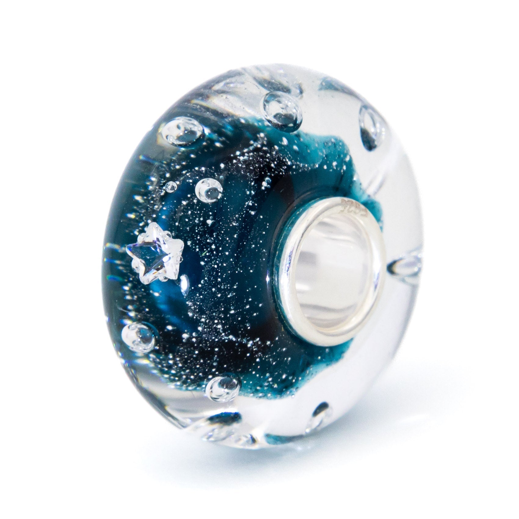 Elfbeads Emerald Star Monroe  sterling-silver; glass Bead by The Alternative Bead. Your official Elfbeads Retailer from Germany