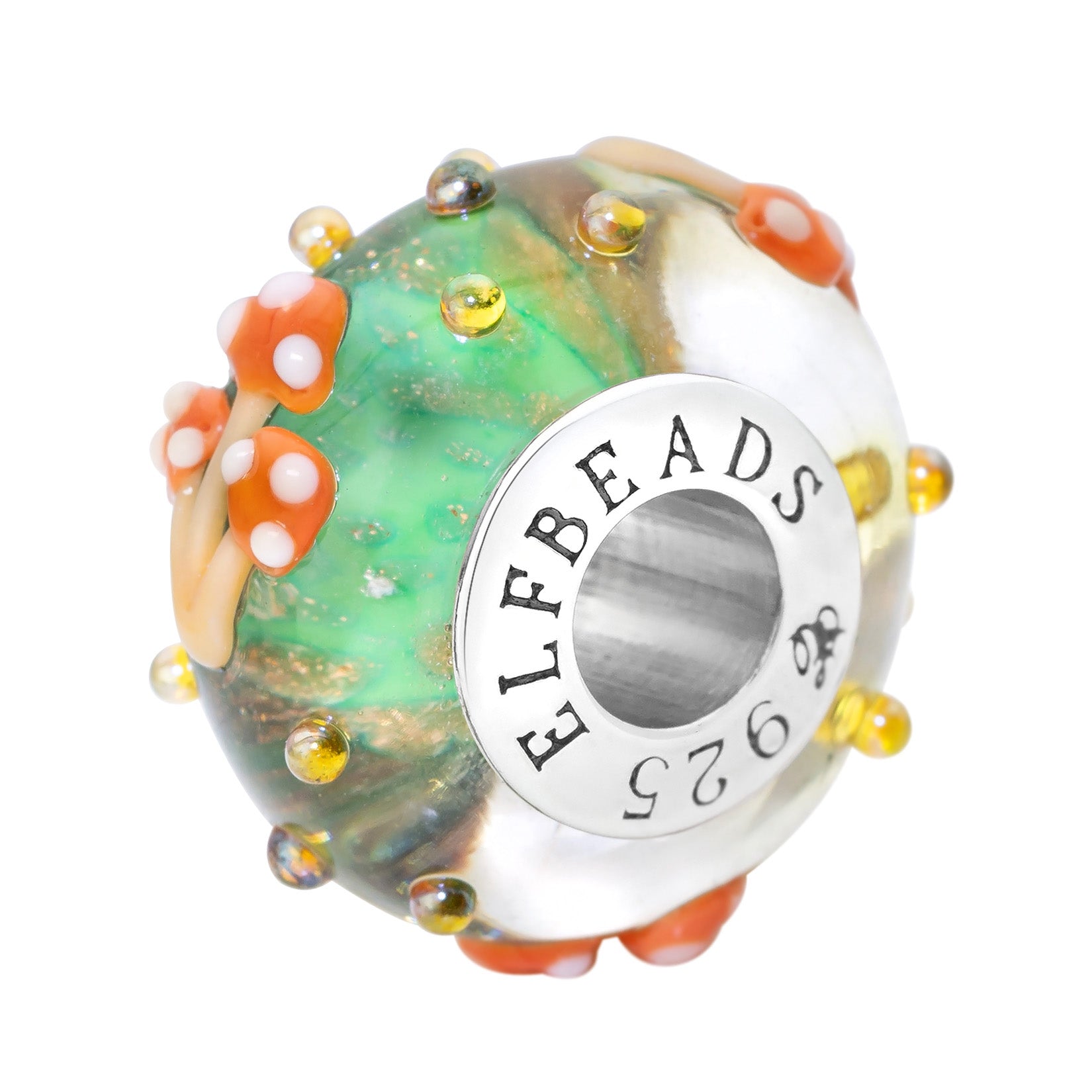 Elfbeads Enchanted Forest Elixir-Orange green; orange glass Bead by The Alternative Bead. Your official Elfbeads Retailer from Germany