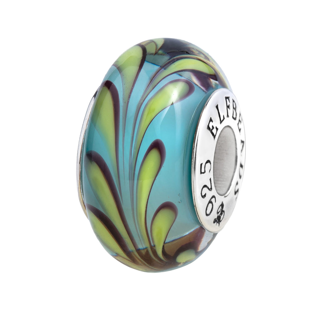 Elfbeads Falcon Feather Sprout (G230913) glass Charm - The Alternative Bead official German Retailer. Buy 4 get 5 - free DHL Shipping for all orders above 150€