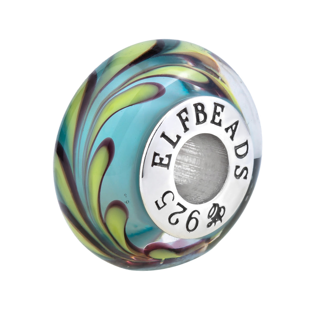 Elfbeads Falcon Feather Sprout (G230913) glass Charm - The Alternative Bead official German Retailer. Buy 4 get 5 - free DHL Shipping for all orders above 150€