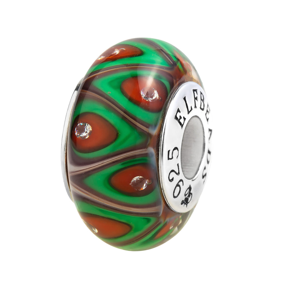 Elfbeads Firebird Feather Monroe (G230904) glass Charm - The Alternative Bead official German Retailer. Buy 4 get 5 - free DHL Shipping for all orders above 150€