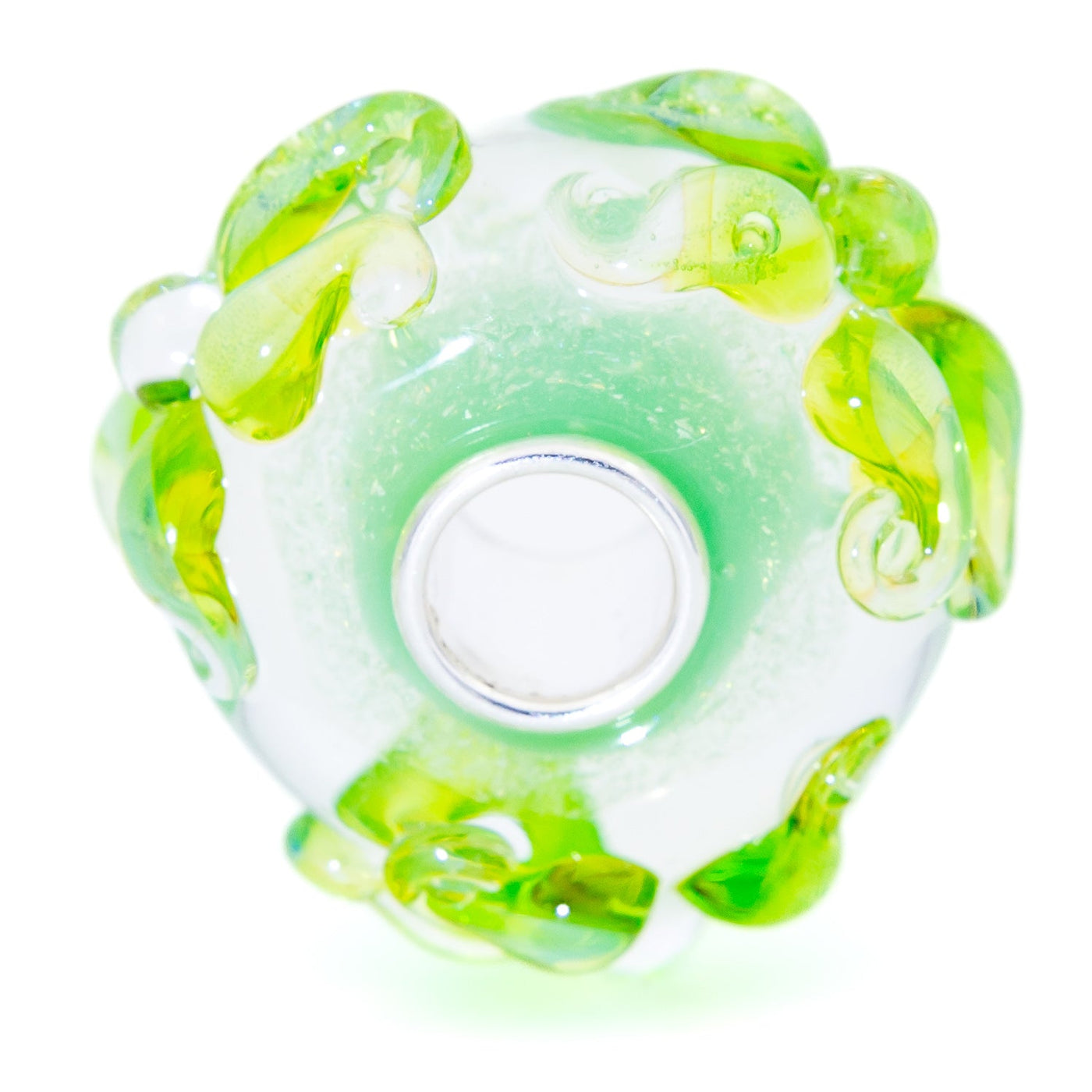 Elfbeads Fresh Green Edelweiss  glass Bead by The Alternative Bead. Your official Elfbeads Retailer from Germany