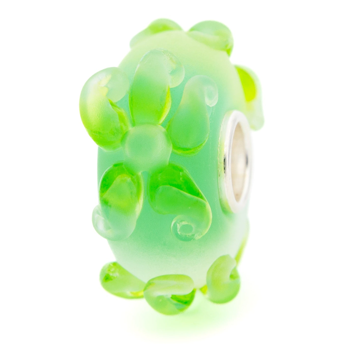 Elfbeads Fresh Green Edelweiss Frost (G220431) glass Charm - The Alternative Bead official German Retailer. Buy 4 get 5 - free DHL Shipping for all orders above 150€