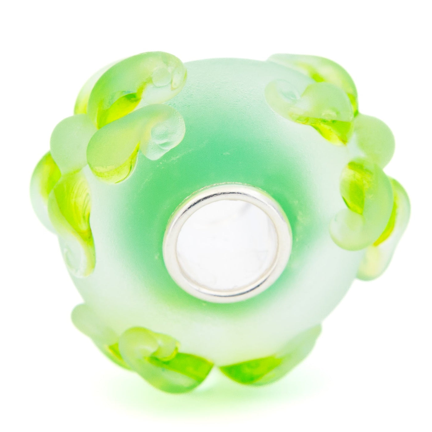 Elfbeads Fresh Green Edelweiss Frost (G220431) glass Charm - The Alternative Bead official German Retailer. Buy 4 get 5 - free DHL Shipping for all orders above 150€