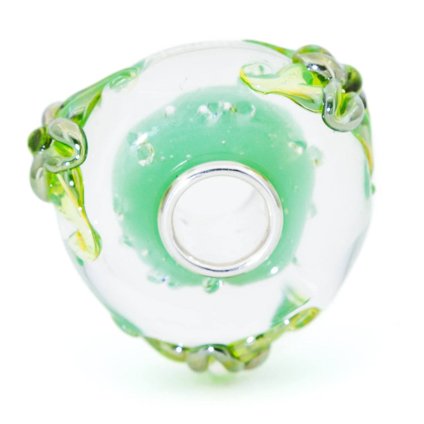 Elfbeads Fresh Green Gold Lilies Monroe (G220401) glass Bead - The Alternative Bead official German Retailer. Buy 4 get 5 - free DHL Shipping for all orders above 150 ?