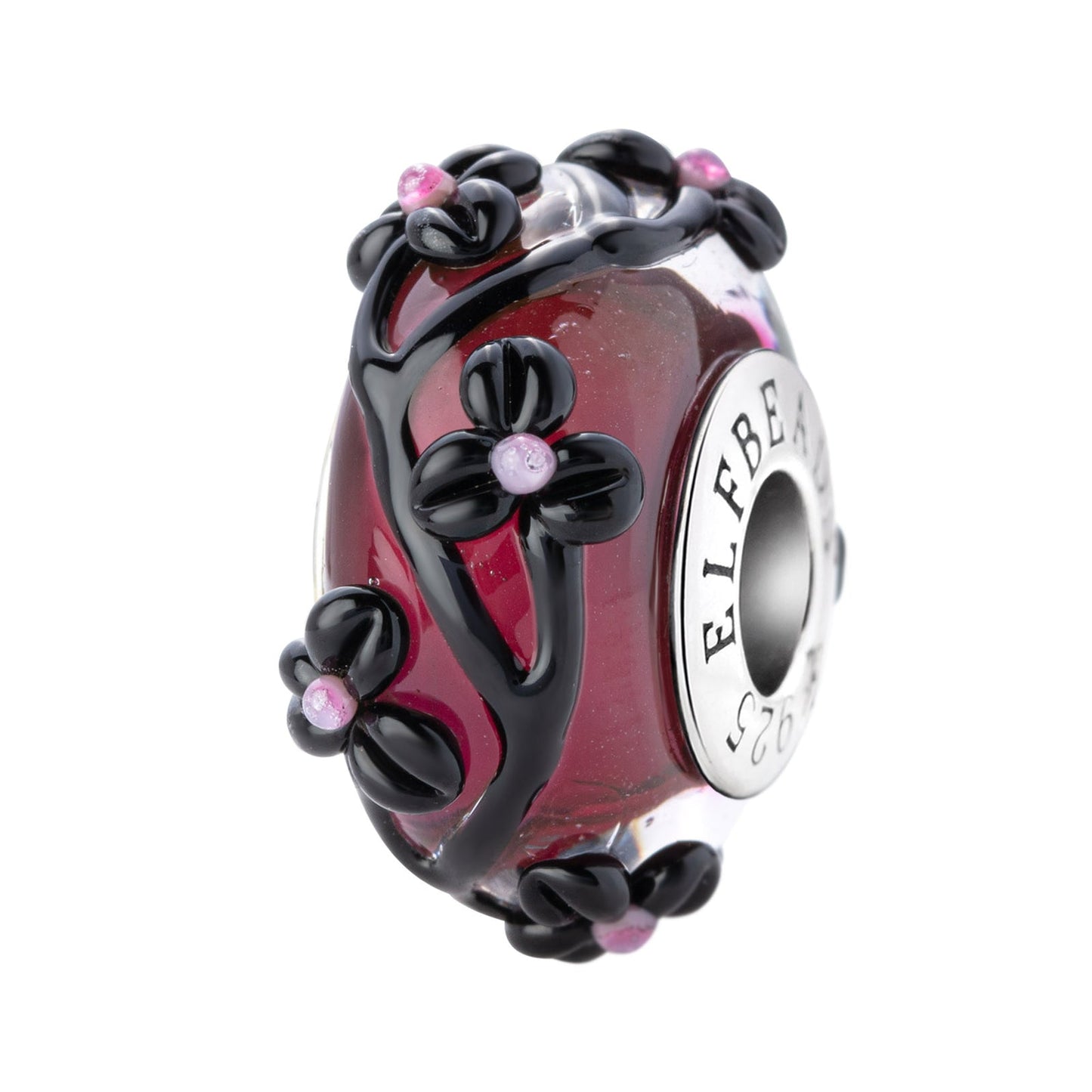Elfbeads Fuchsia Dream Flowertwig glass Bead by The Alternative Bead. Your official Elfbeads Retailer from Germany