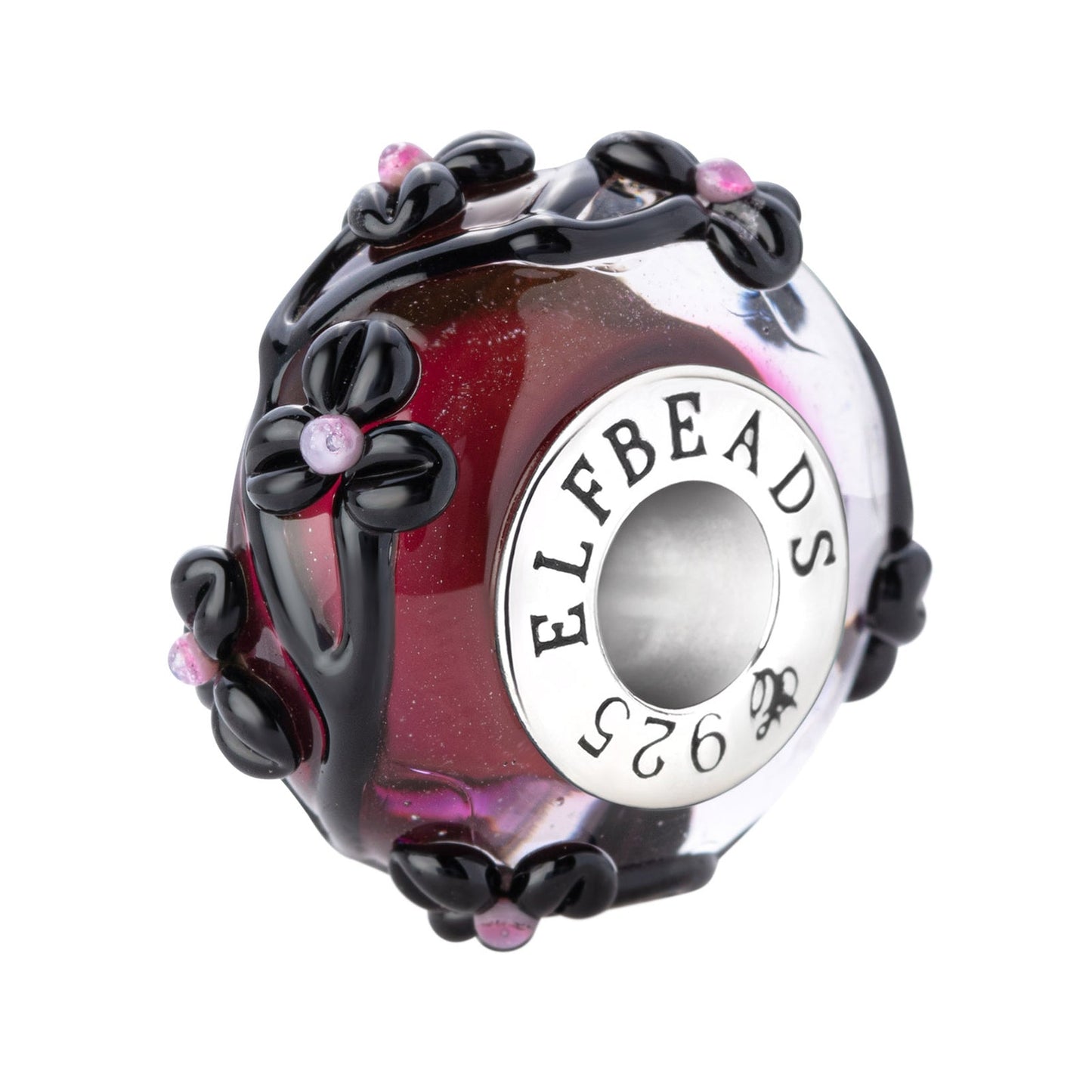 Elfbeads Fuchsia Dream Flowertwig glass Bead by The Alternative Bead. Your official Elfbeads Retailer from Germany