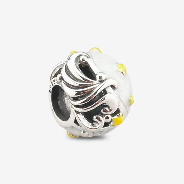 Praan Full Moon Party Silver Charm white sterling-silver Bead by The Alternative Bead. Your official Praan Retailer from Germany