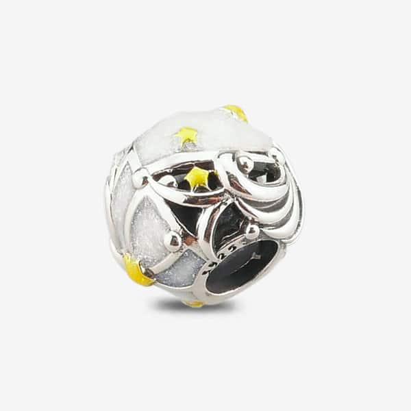 Praan Full Moon Party Silver Charm white sterling-silver Bead by The Alternative Bead. Your official Praan Retailer from Germany