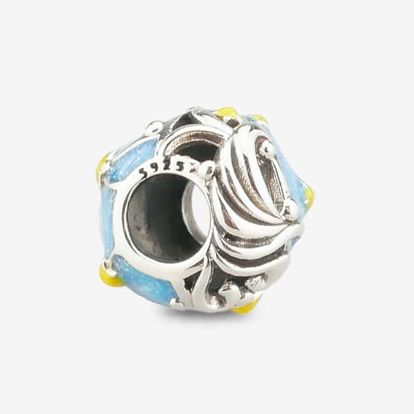Praan Full Moon Silver Charm blue sterling-silver Bead by The Alternative Bead. Your official Praan Retailer from Germany
