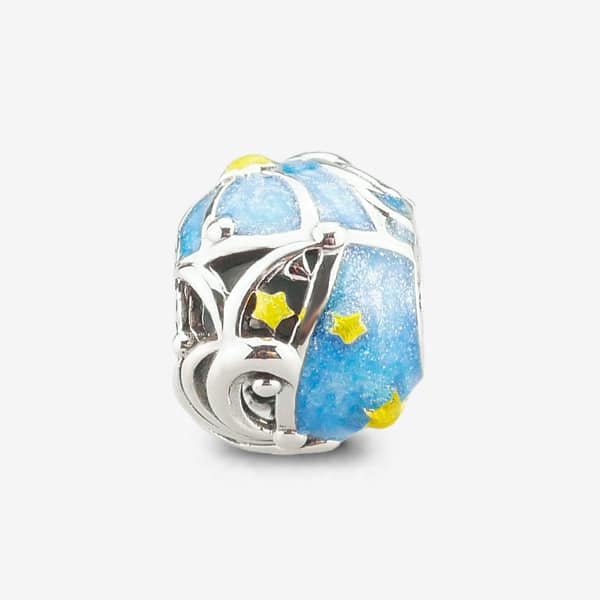 Praan Full Moon Silver Charm blue sterling-silver Bead by The Alternative Bead. Your official Praan Retailer from Germany