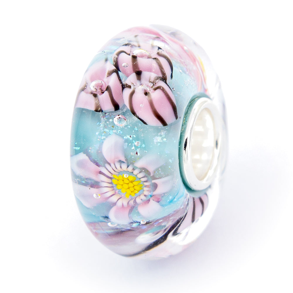 Elfbeads Picasso`s Petals (G210205) pink glass Charm - The Alternative Bead official German Retailer. Buy 4 get 5 - free DHL Shipping for all orders above 150€