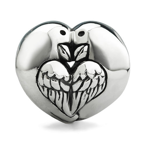 OHM Beads Love Birds (GAR040) sterling-silver Bead The Alternative Bead