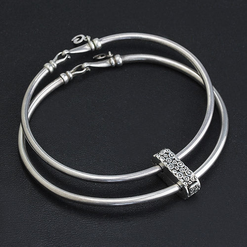 OHM Beads Swirl Connection Duo Lock (GAR111)  sterling-silver Bead The Alternative Bead