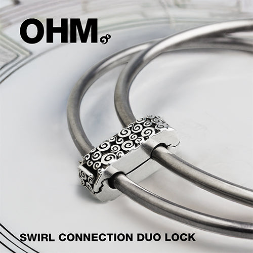OHM Beads Swirl Connection Duo Lock (GAR111) sterling-silver Bead The Alternative Bead