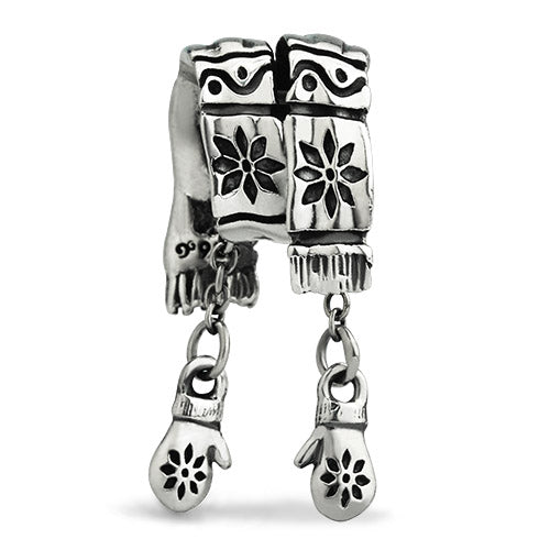 OHM Beads Scarf And Mittens (GAR145) sterling-silver Bead The Alternative Bead