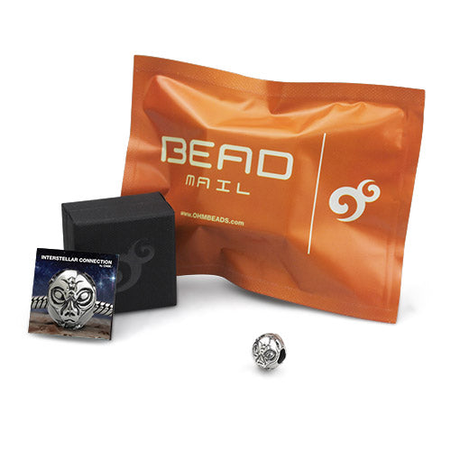 OHM Beads BEADMAIL NO. 39 Interstellar Connection (GAR170) sterling-silver Bead The Alternative Bead