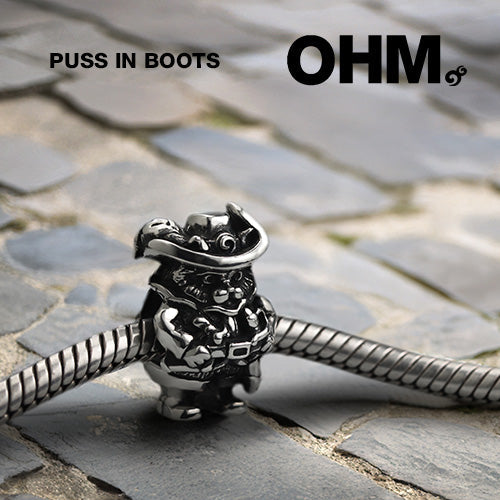 OHM Beads Puss In Boots (GAR196 ) sterling-silver Bead The Alternative Bead
