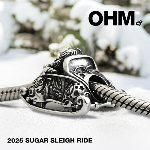 OHM Beads 2025 Sugar Sleigh Ride (GAR269) sterling-silver Bead The Alternative Bead