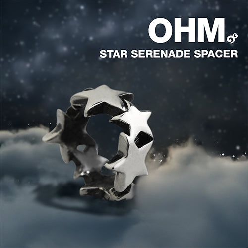 OHM Beads Star Serenade Spacer (GAR290) sterling-silver Bead The Alternative Bead