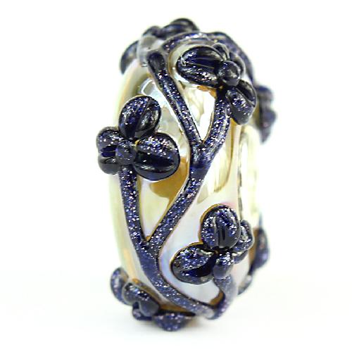 Elfbeads Gold Oil Stardust Flowertwig Le glass Bead by The Alternative Bead. Your official Elfbeads Retailer from Germany