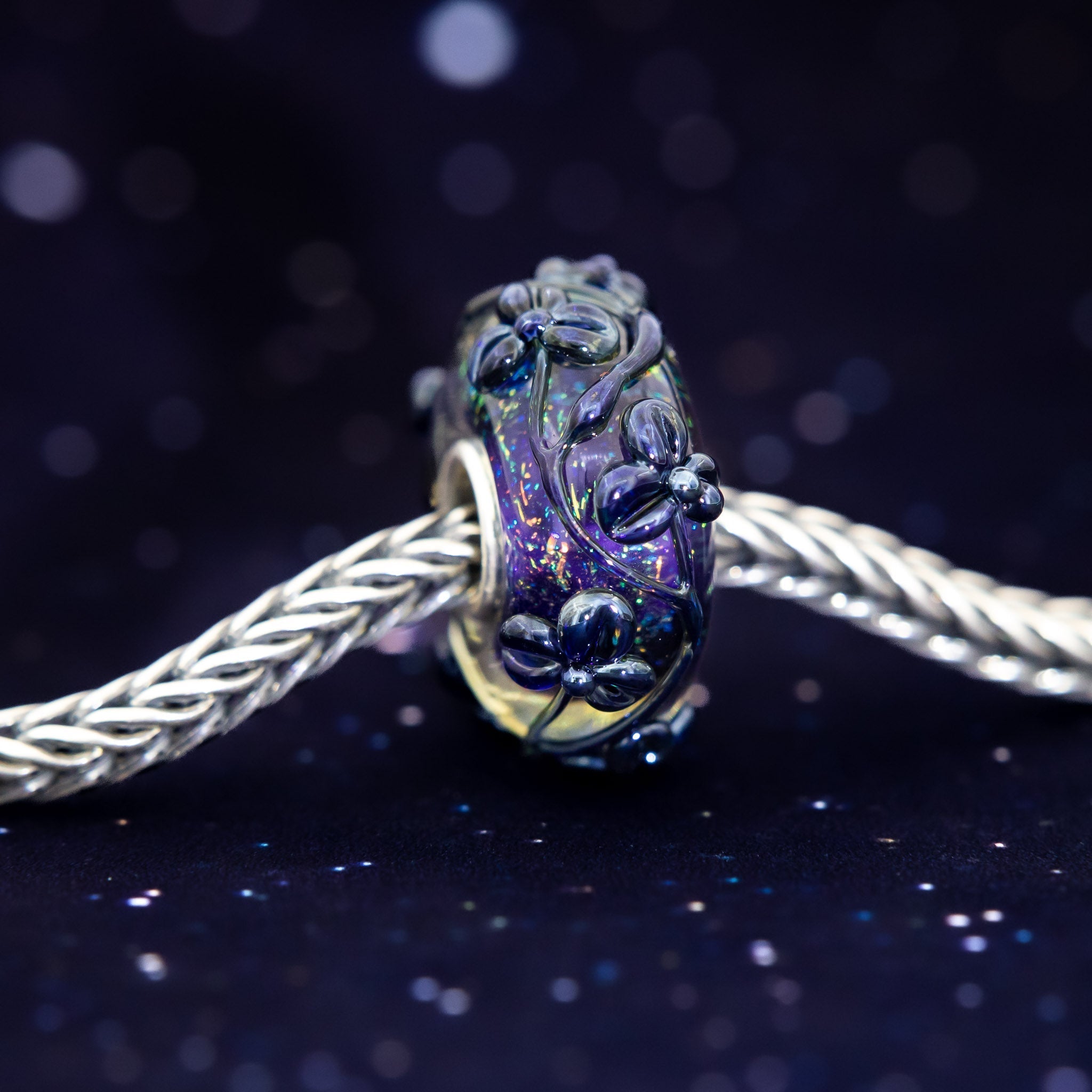 Elfbeads Galaxy Flowertwig  glass Bead by The Alternative Bead. Your official Elfbeads Retailer from Germany