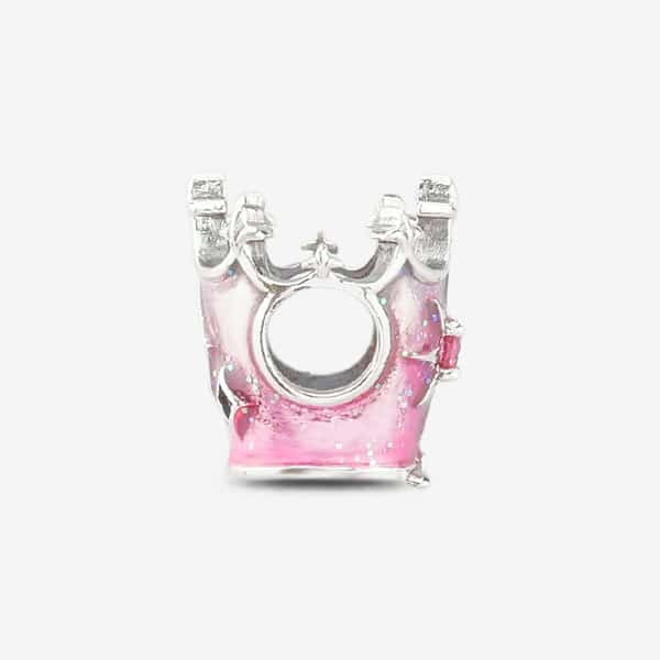 Praan Galinda Crown Charm silver and pink sterling-silver Bead by The Alternative Bead. Your official Praan Retailer from Germany