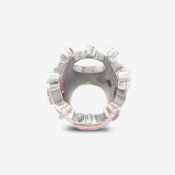Praan Galinda Crown Charm silver and pink sterling-silver Bead by The Alternative Bead. Your official Praan Retailer from Germany