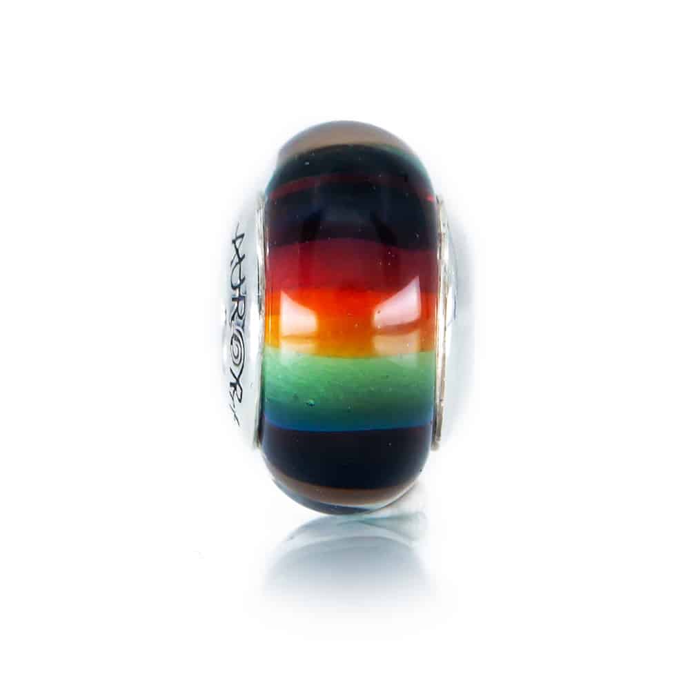 Aurora Charm Harmony of Wisdom Glass Bead multicolor; black glass Bead by The Alternative Bead. Your official Aurora Charm Retailer from Germany