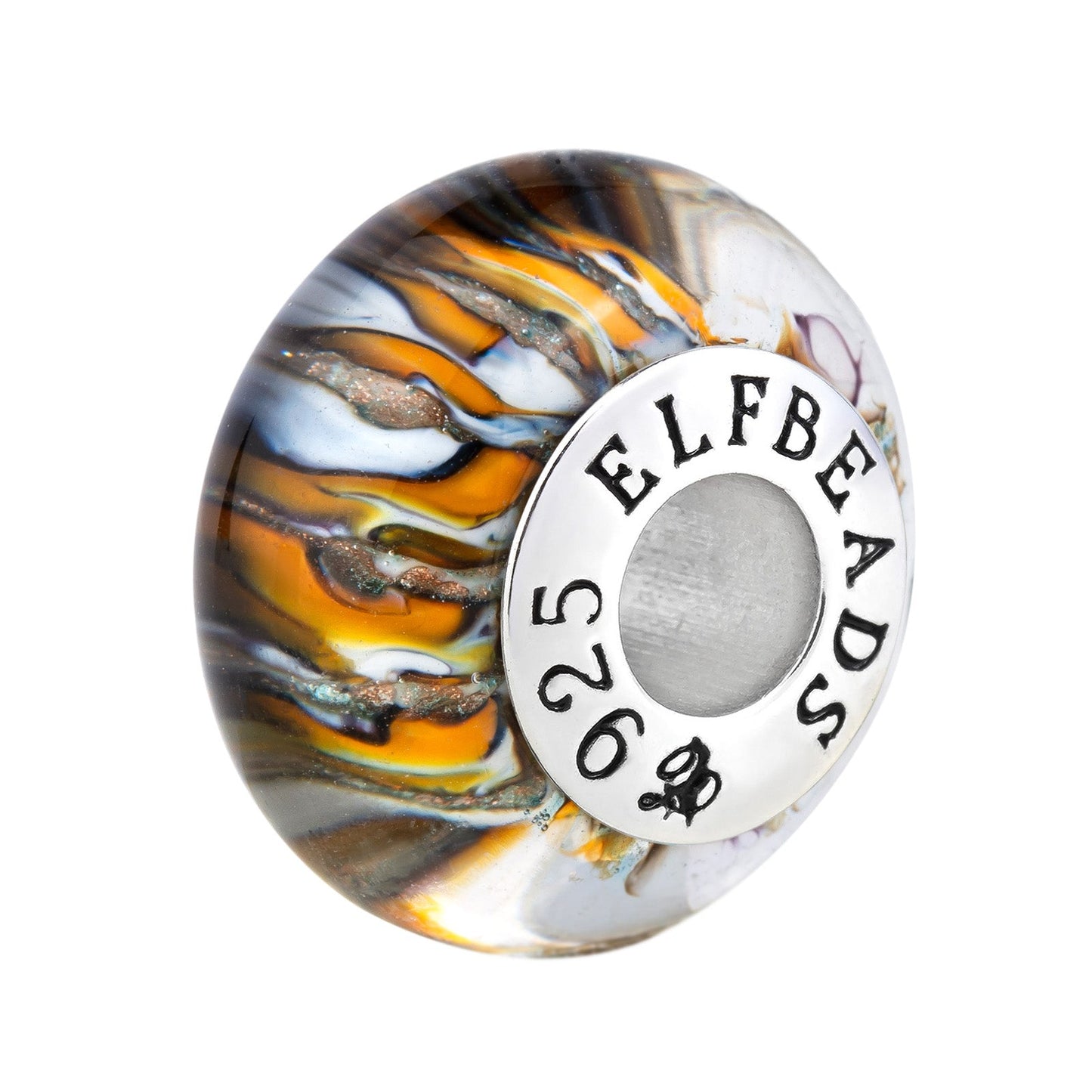 Elfbeads Golden White Tiger glass Bead by The Alternative Bead. Your official Elfbeads Retailer from Germany