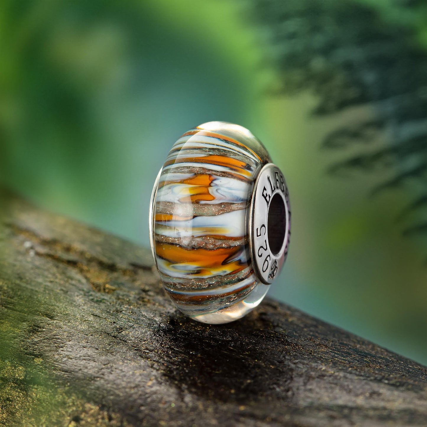 Elfbeads Golden White Tiger glass Bead by The Alternative Bead. Your official Elfbeads Retailer from Germany